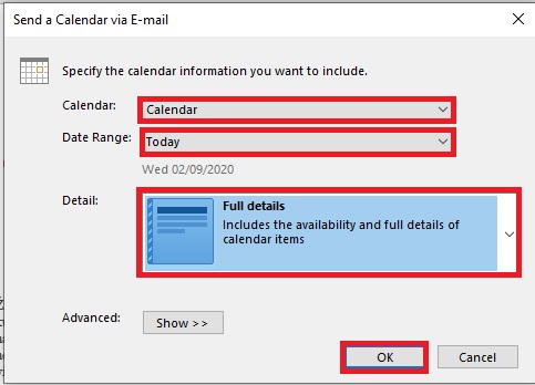 Kalendoriaus pasirinkimas